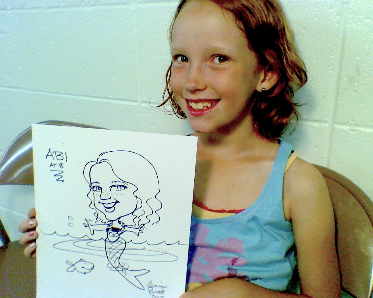 Abi mermaid caricature