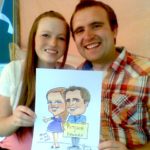 Caricatures of Ritchie and Hannah