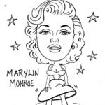 Caricature Portrait of Marylin Monroe