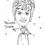 Caricature Portrait of Princess Diana